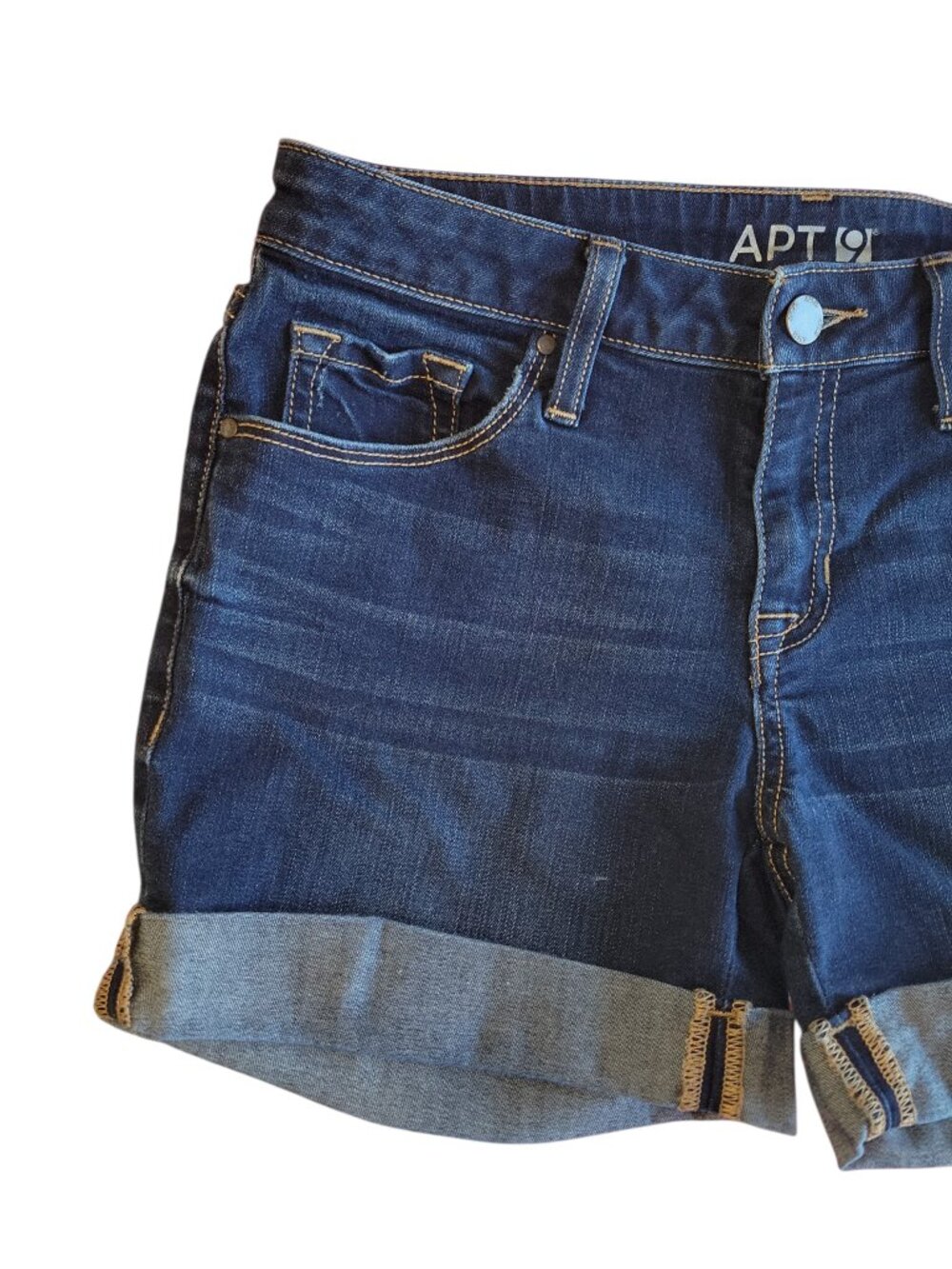 Apt. 9 Modern Roll Cuff Jean Shorts Women's Size 4 - Picture 6 of 7